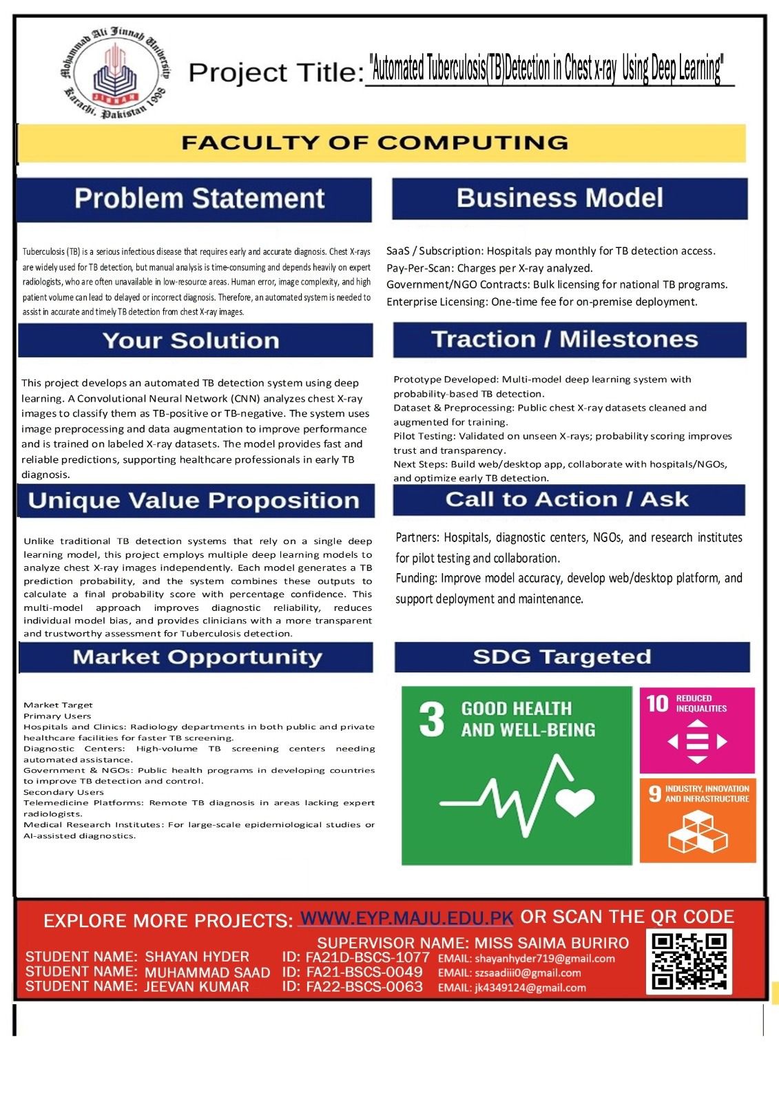 Automated Tuberculosis (TB)Detection in Chest x-ray Using Deep Learning